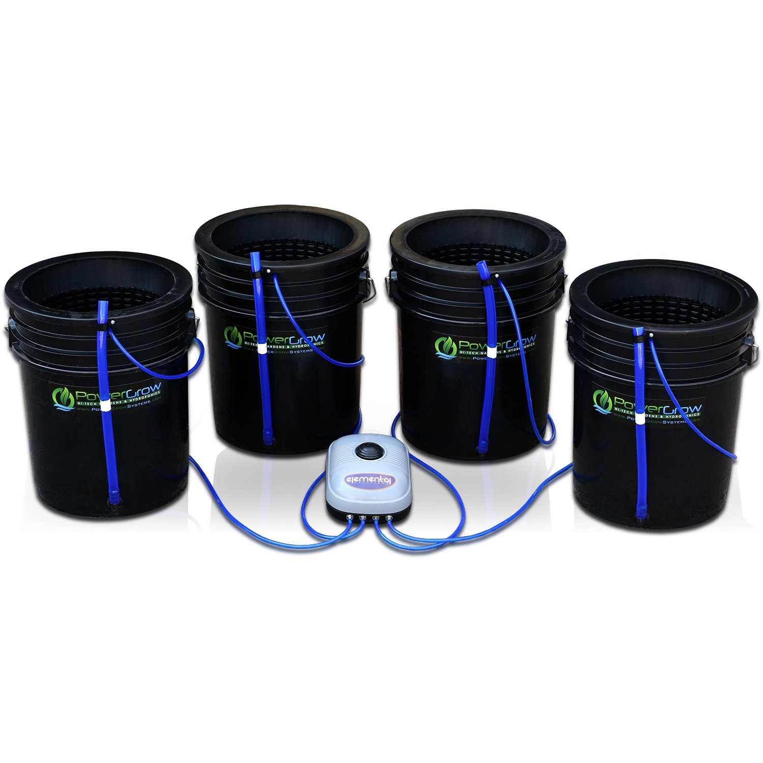 PowerGrow Deep Water Culture Hydroponic Bubbler Bucket Kit - Hydroponic 